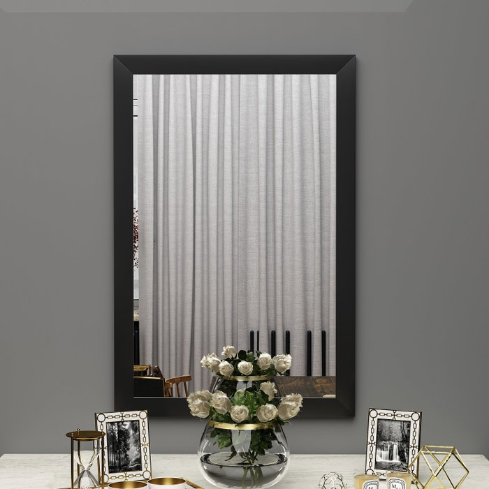 Hanah Home Lipa - Espejo de tocador Negro